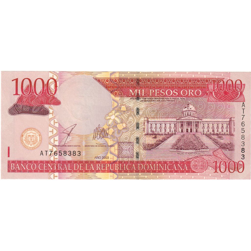 Dominican Republic, 1000 Pesos Oro, UNC(65-70)