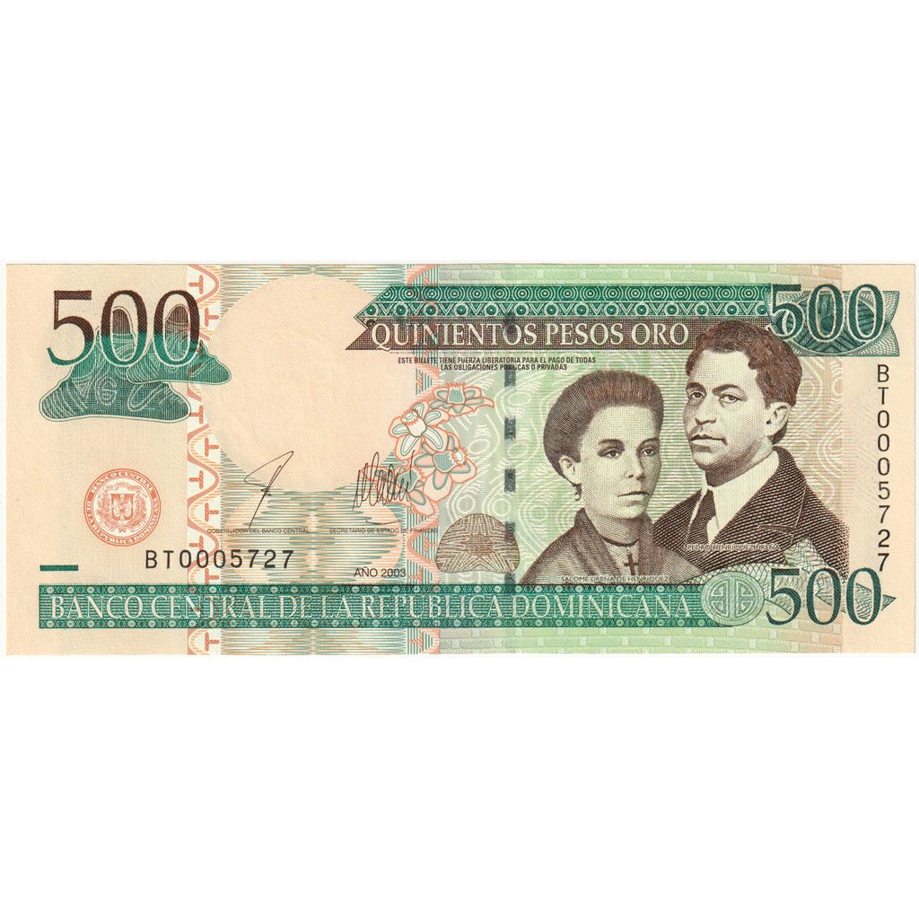 Dominican Republic, 500 Pesos Oro, 2003, KM:172b, UNC(65-70)
