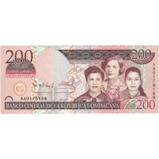 Dominican Republic, 200 Pesos Oro, 2007, KM:178, AU(55-58)