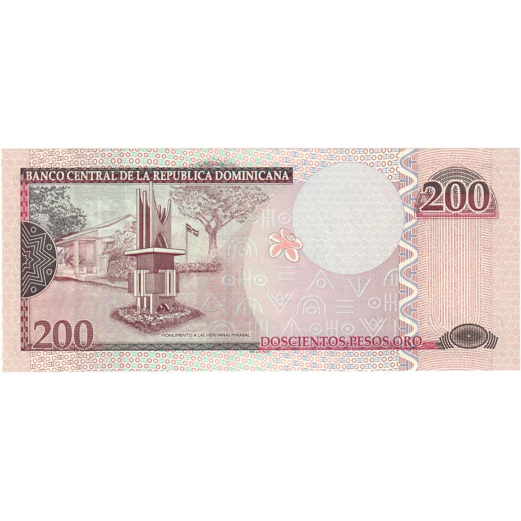 Dominican Republic, 200 Pesos Oro, 2007, KM:178, AU(55-58)