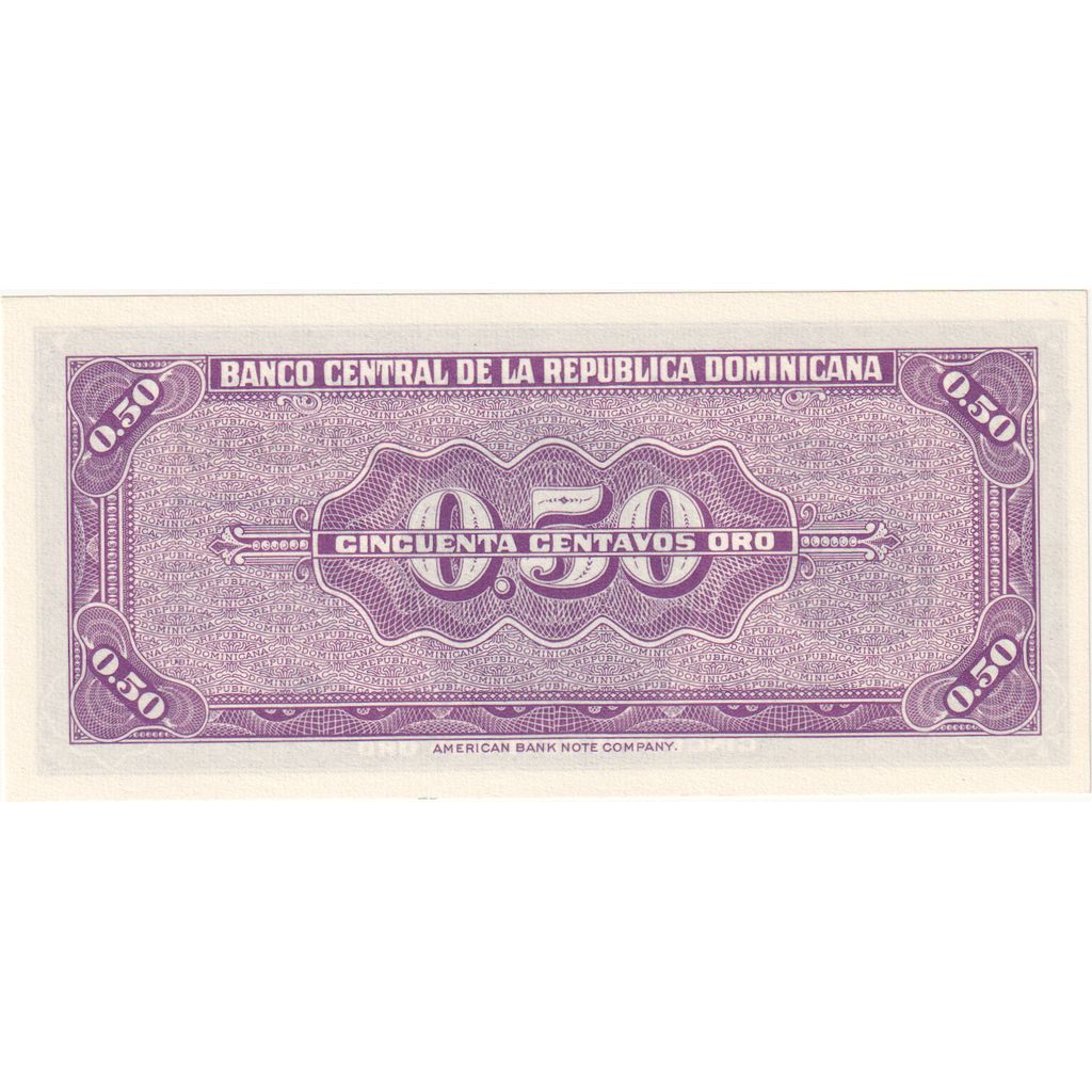 Dominican Republic, 50 Centavos Oro, Undated (1961), KM:89a, UNC(65-70)