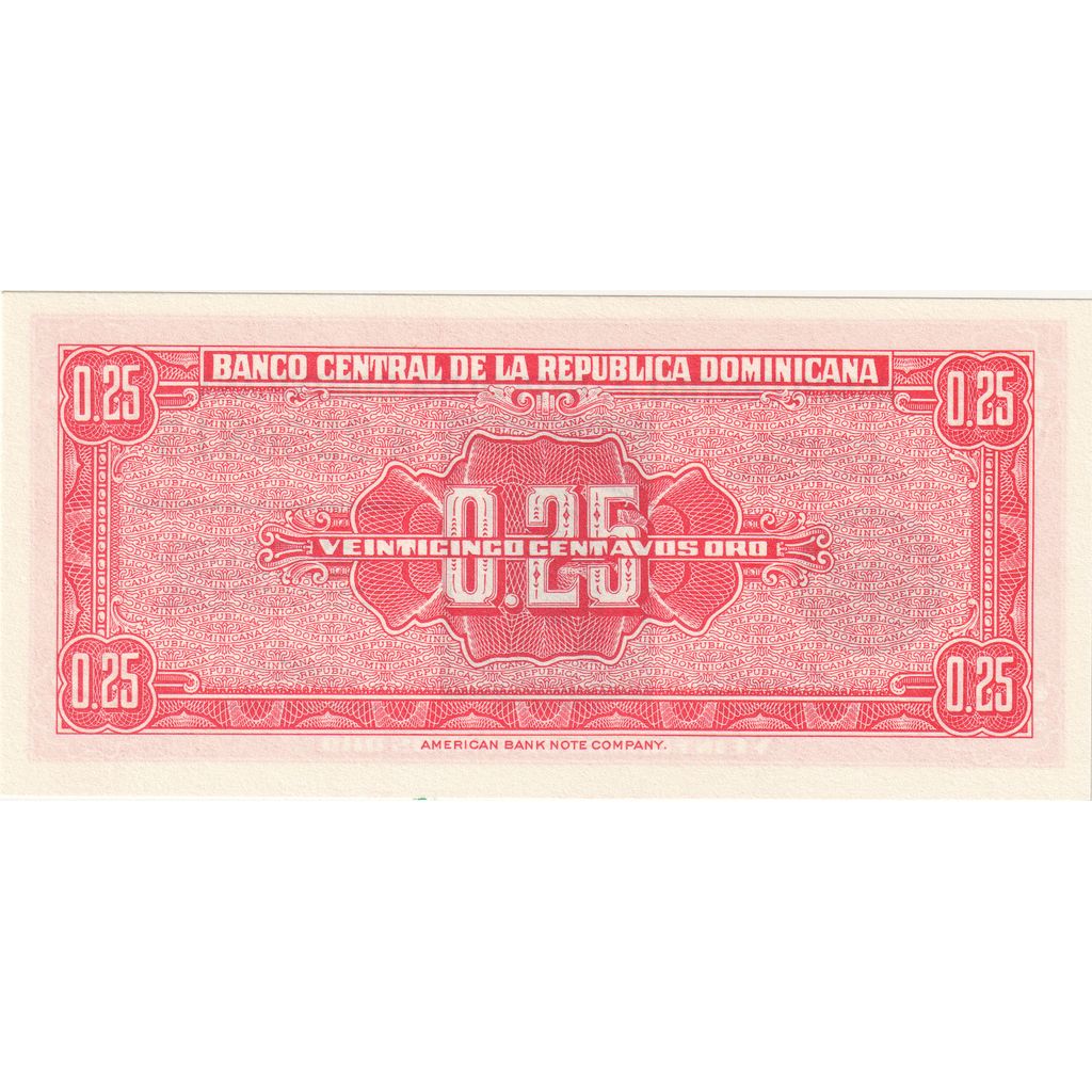 Dominican Republic, 25 Centavos Oro, Specimen, KM:88s, UNC(65-70)