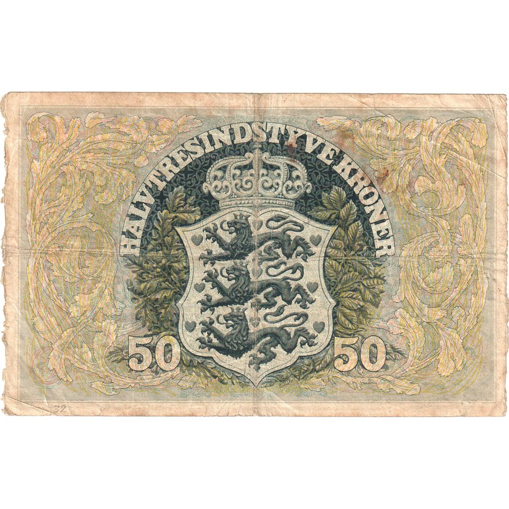 Dänemark, 50 Kroner, 1941, KM:32b, S+