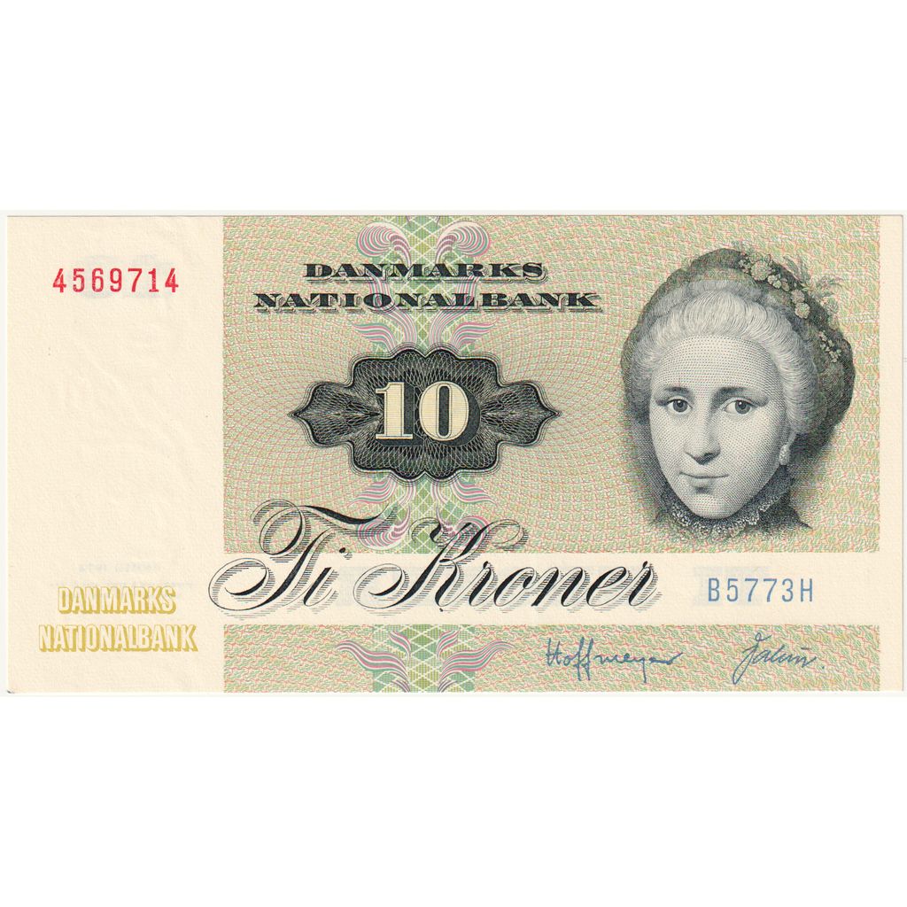 Dänemark, 10 Kroner, 1972, KM:48h, UNZ