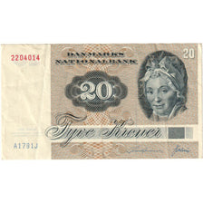 Denmark, 20 Kroner, 1972, KM:49a, UNC(63)
