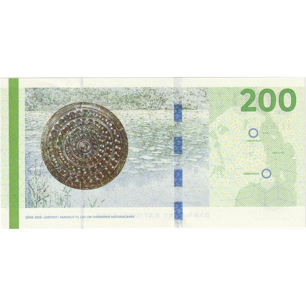 Denmark, 200 Kroner, 2009, KM:67a, UNC(65-70)