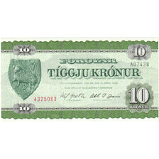 Isole Faroe, 10 Kronur, 1949, FDS