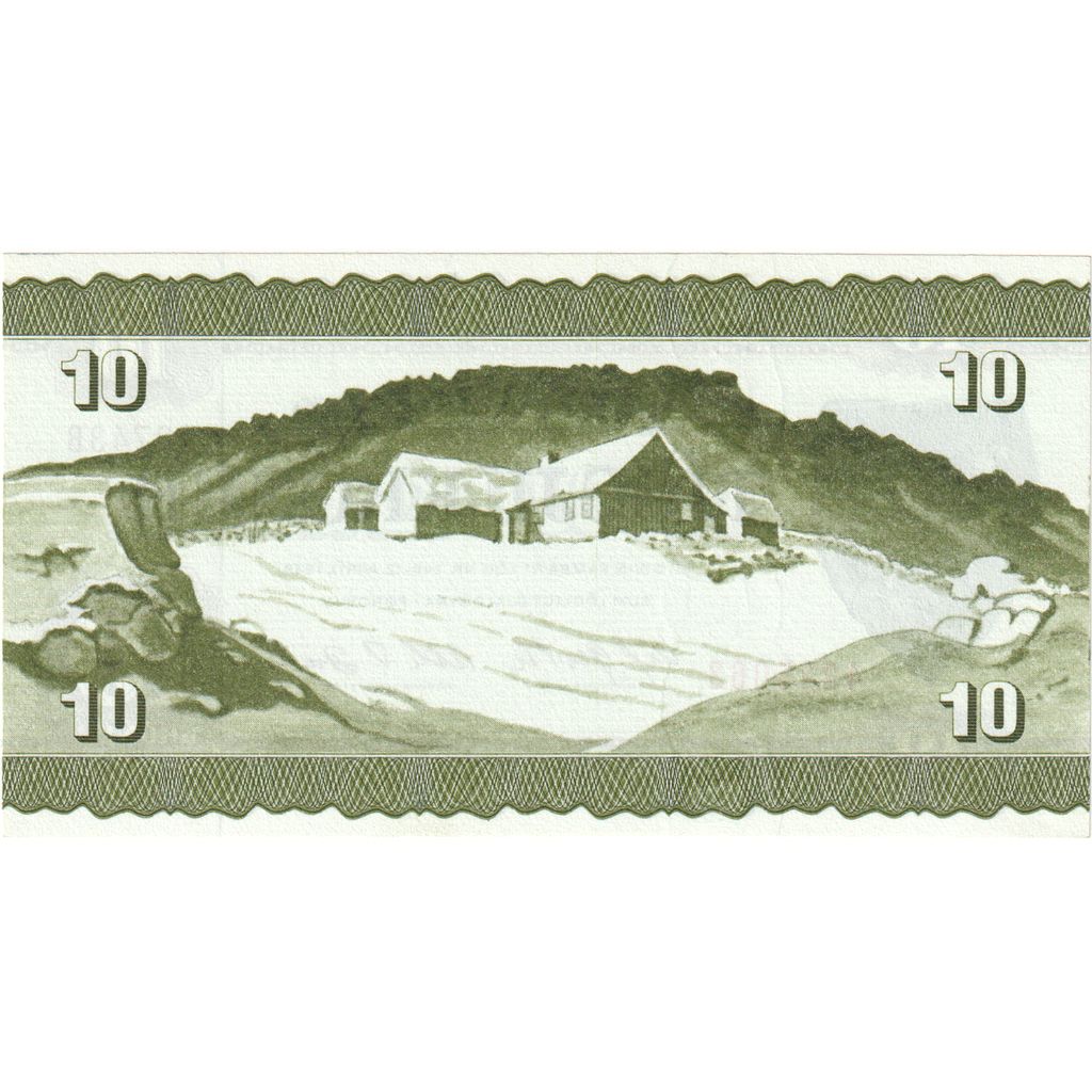 Isole Faroe, 10 Kronur, 1949, FDS