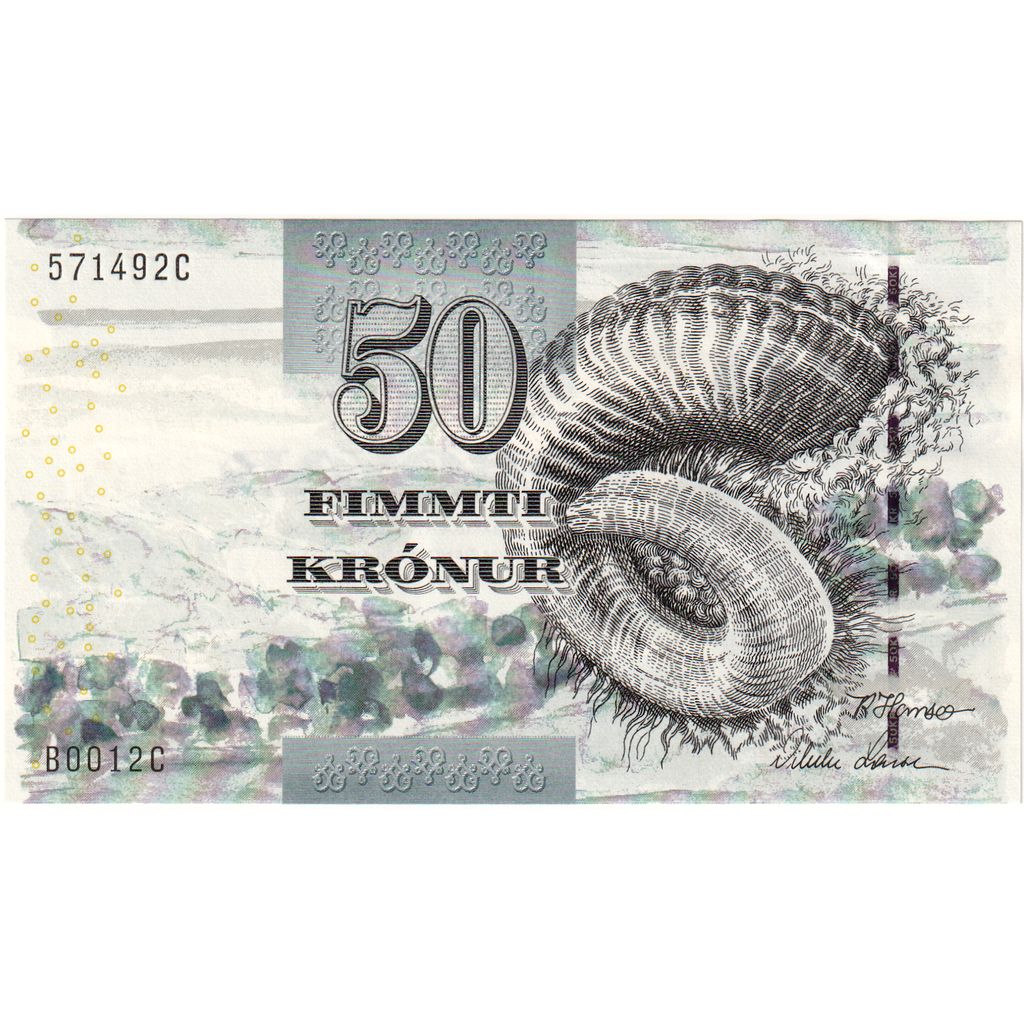 Isole Faroe, 50 Kronur, FDS