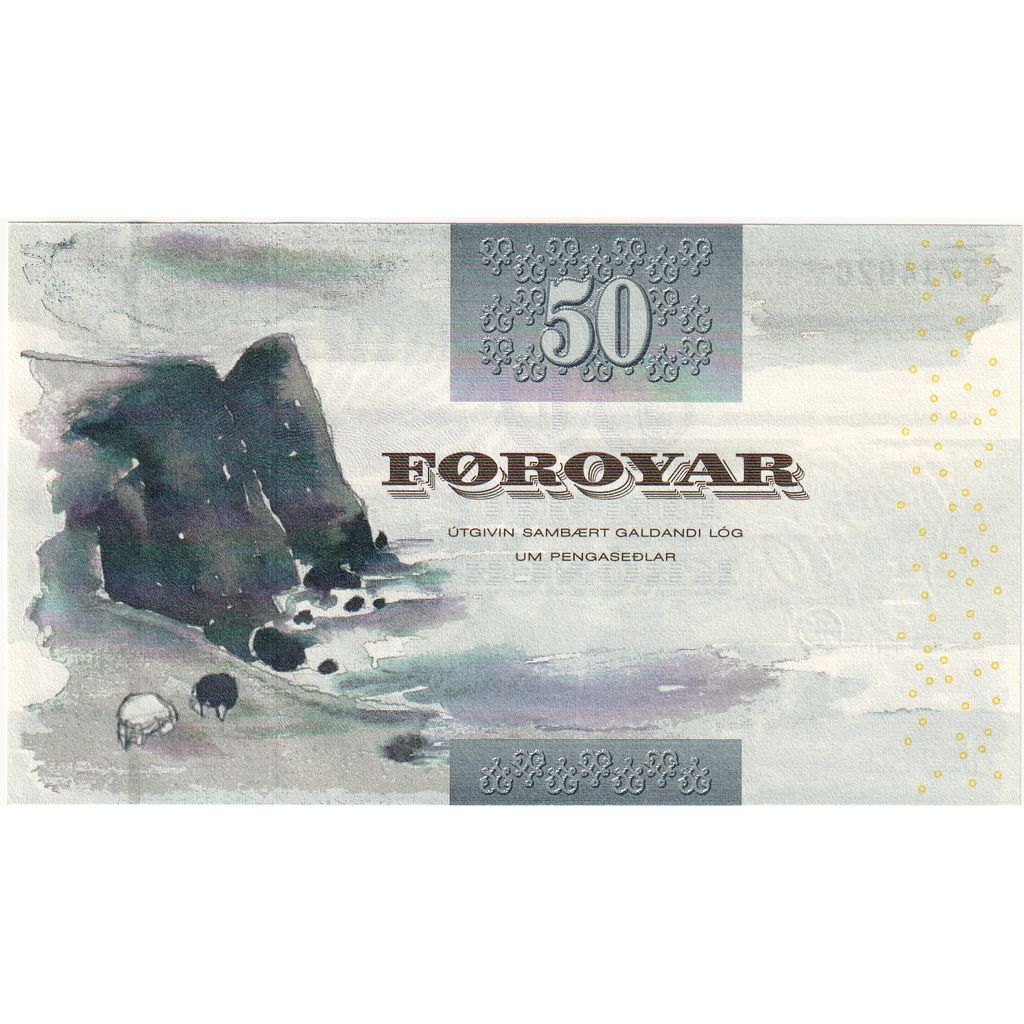 Isole Faroe, 50 Kronur, FDS