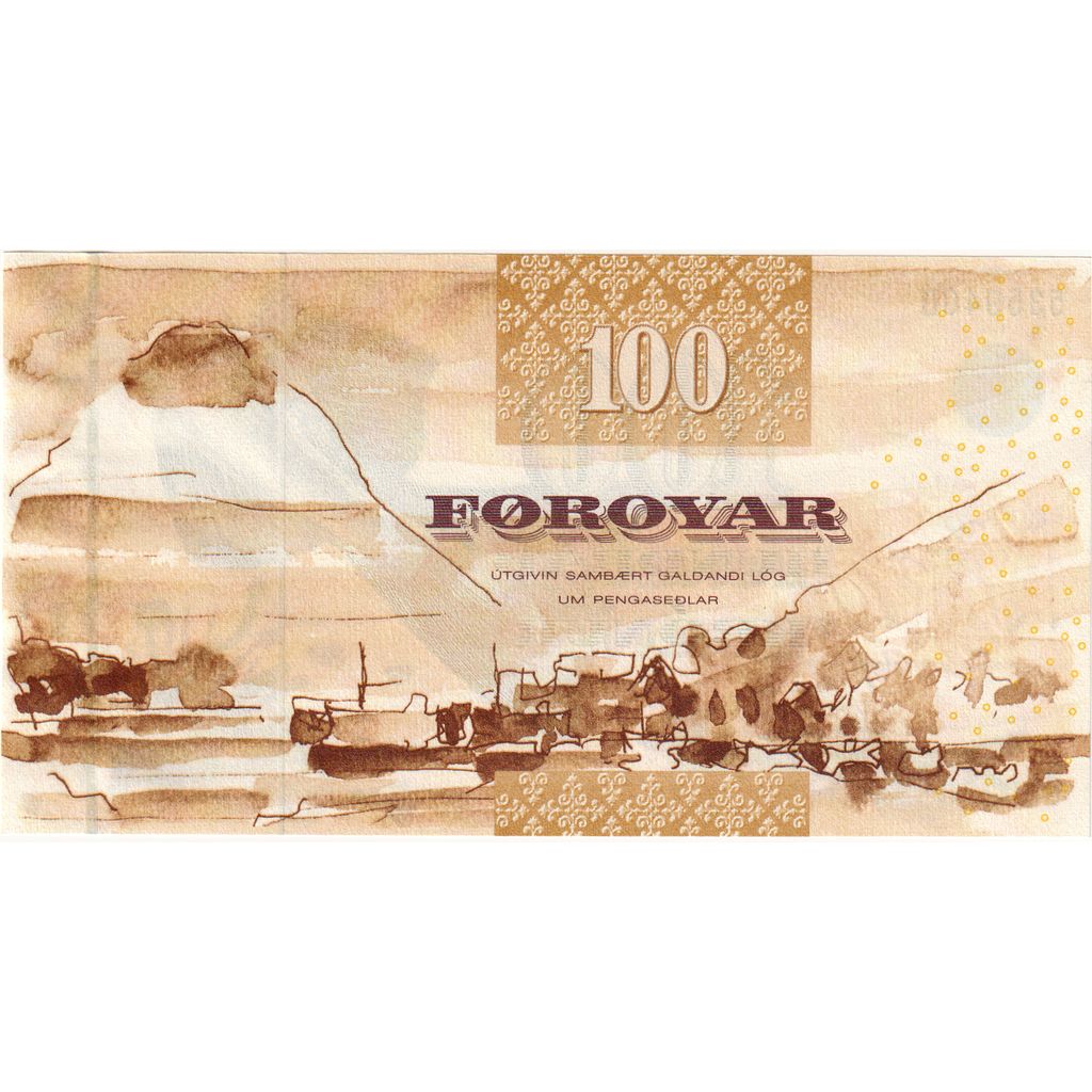 Faeroe Islands, 100 Kronur, UNZ