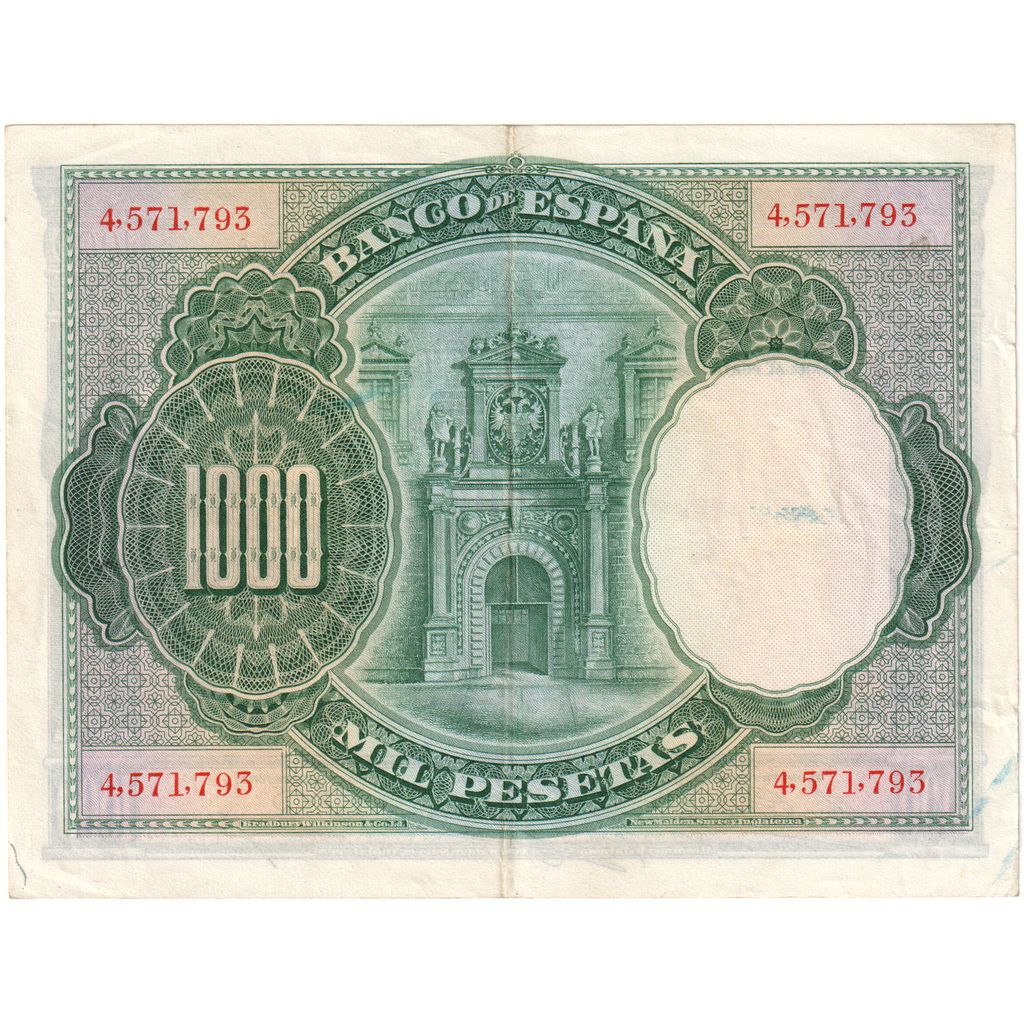 Spain, 1000 Pesetas, 1925, 1925-07-01, KM:70c, AU(55-58)