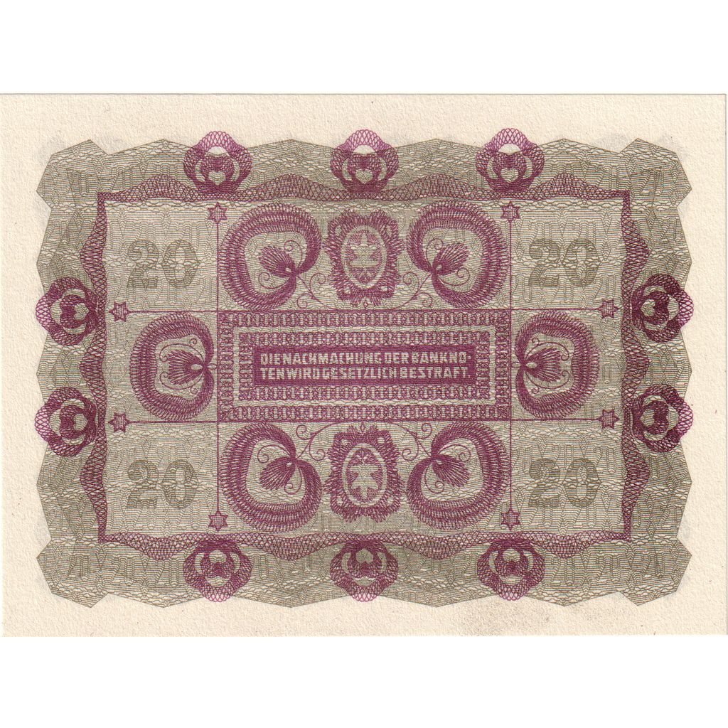 Austria, 20 Kronen, 1922, 1922-01-02, KM:76, UNC(65-70)