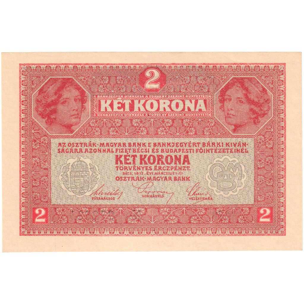 Węgry, 2 Korona, 1917, 1917-03-01, KM:58, UNC(65-70)