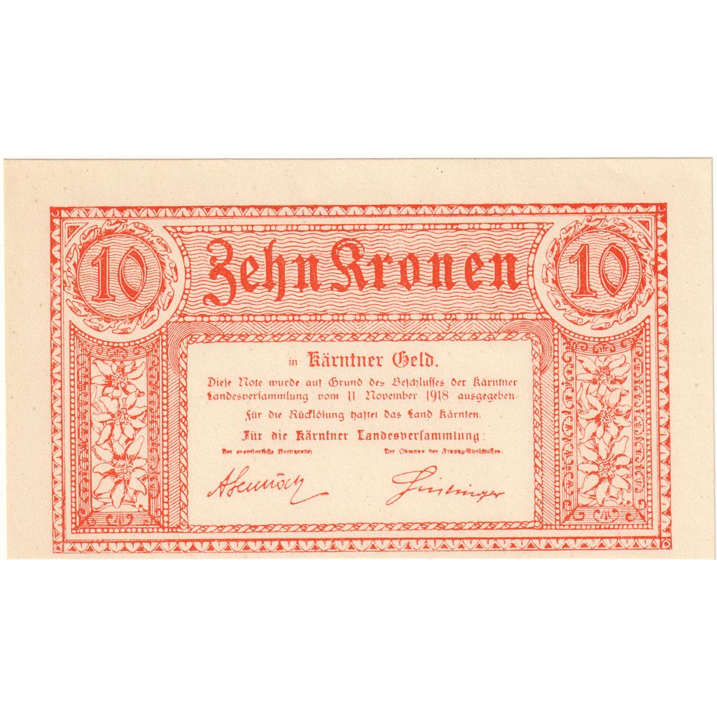 PAŃSTWA AUSTRIACKIE, 10 Kronen, 1918, 1918-11-11, KM:S102, UNC(65-70)