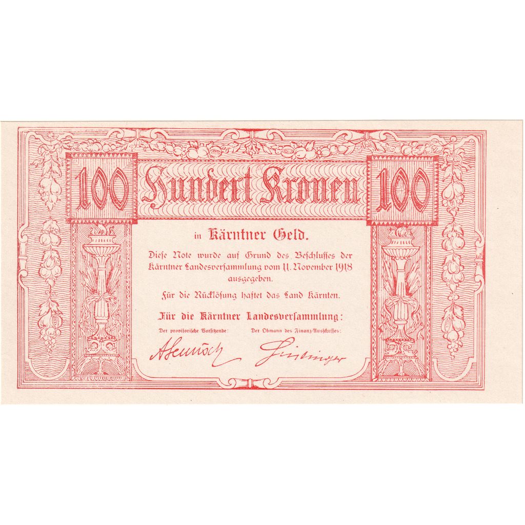 PAŃSTWA AUSTRIACKIE, 100 Kronen, 1918, KM:S104, UNC(65-70)