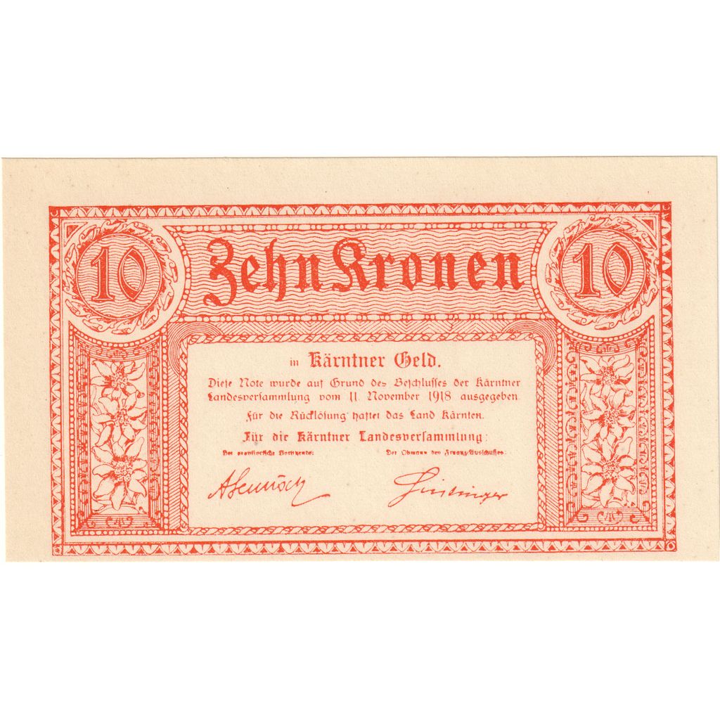 AUSTRIAN STATES, 10 Kronen, 1918, 1918-11-11, KM:S102, UNZ