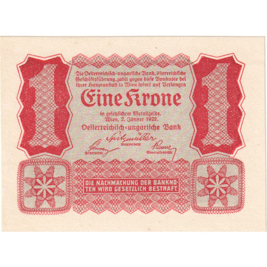 Austria, 1 Krone, 1922, 1922-01-02, KM:73, UNC(65-70)