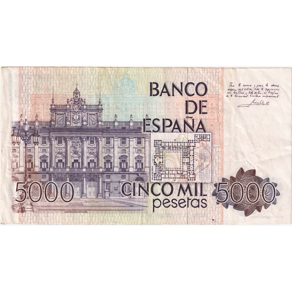 Spain, 5000 Pesetas, 1979-10-23, EF(40-45)