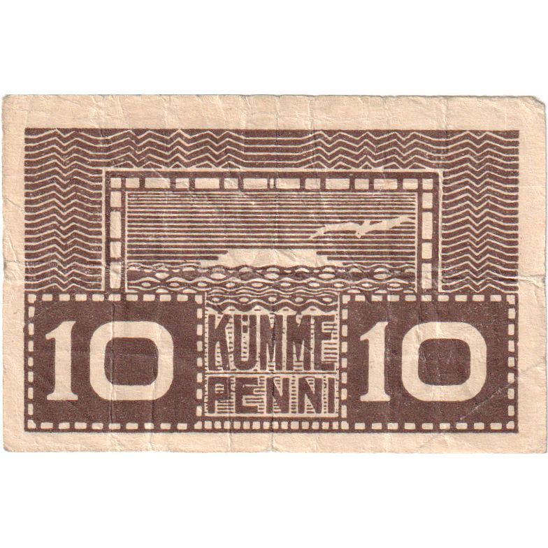 Estonie, 10 Penni, 1919, KM:40b, TTB
