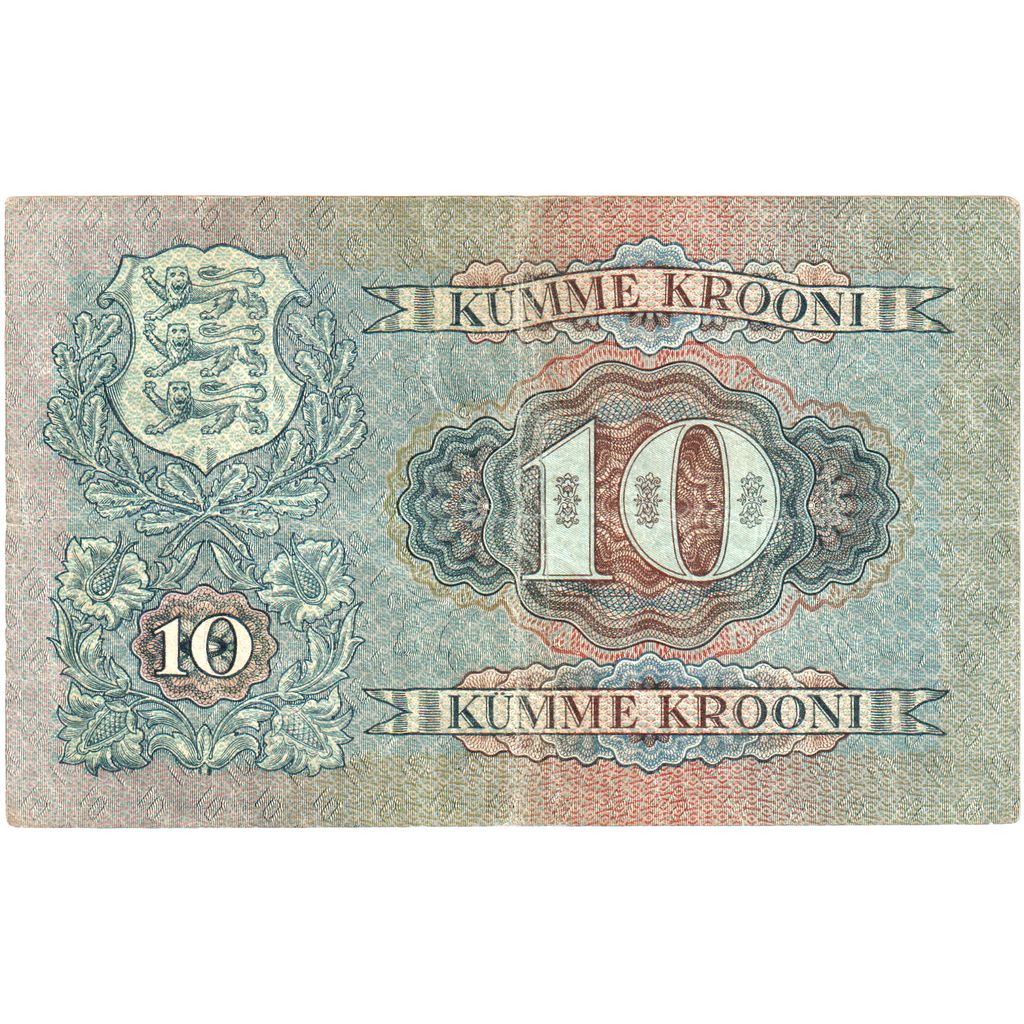 Estonia, 10 Krooni, 1928, KM:63a, BB