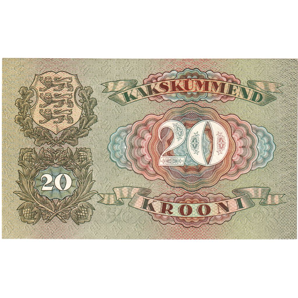 Estonie, 20 Krooni, 1932, KM:64a, SPL