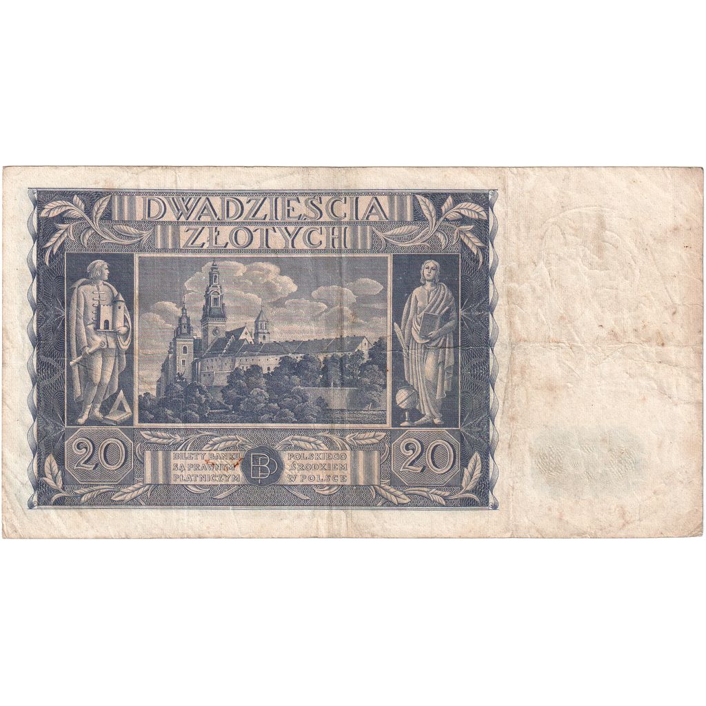 Poland, 20 Zlotych, 1936, 1936-11-11, KM:77, EF(40-45)