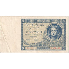 Poland, 5 Zlotych, 1930, KM:72, AU(50-53)