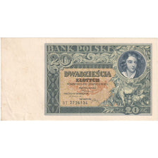 Poland, 20 Zlotych, 1931, 1931-06-20, KM:73, UNC(63)