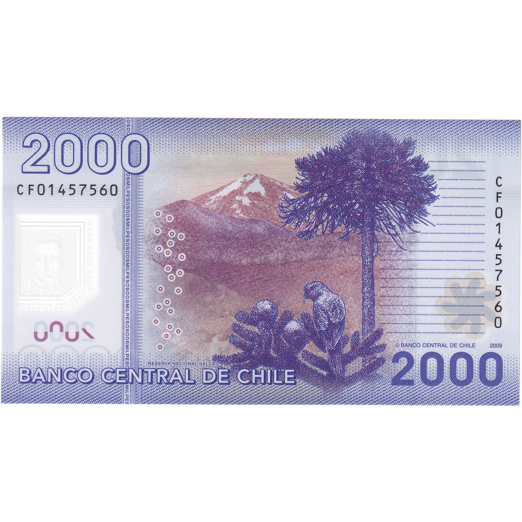 Banknot, Chile, 2000 Pesos, 2009, UNC(65-70)