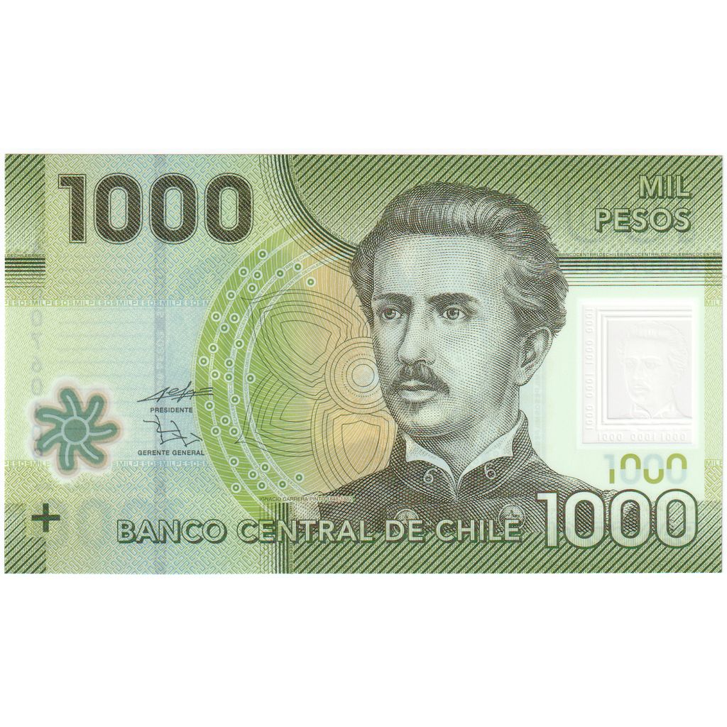 Chile, 1000 Pesos, 2010, KM:161, UNC(65-70)