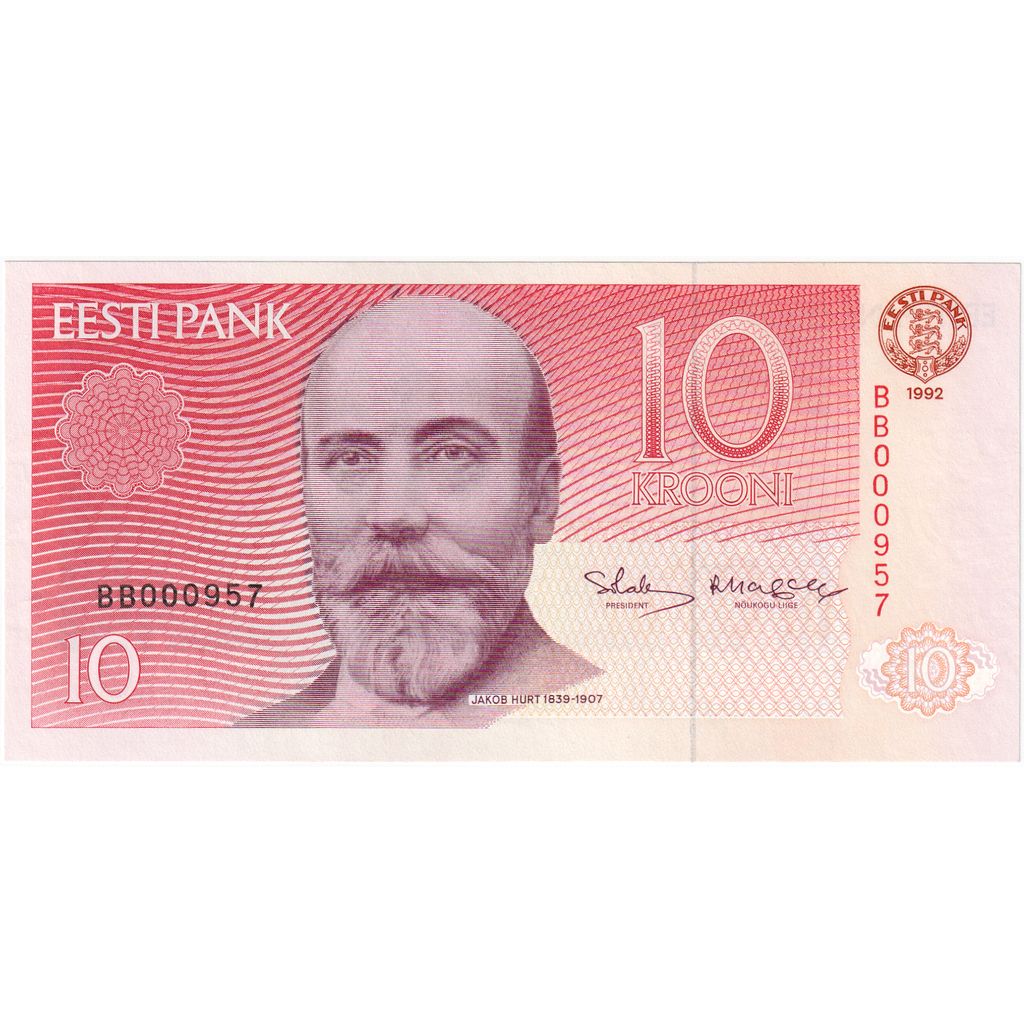 Estonia, 10 Krooni, 1992, FDS