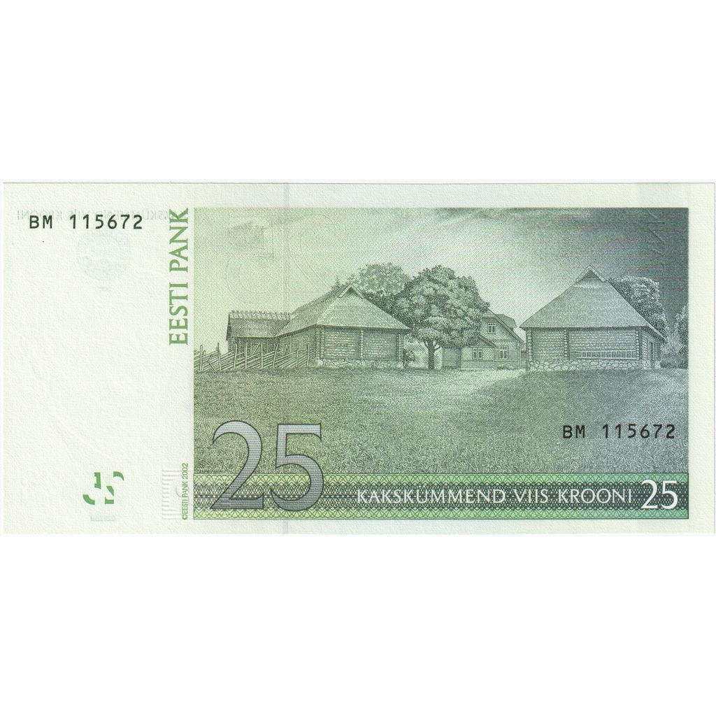 Estonie, 25 Krooni, 2002, KM:84a, NEUF