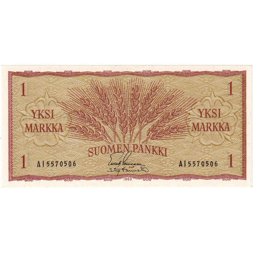 Finlande, 1 Markka Type 1963