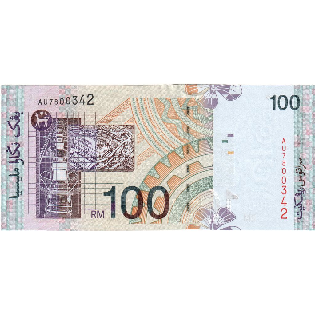 Malezja, 100 Ringgit, KM:44d, UNC(65-70)