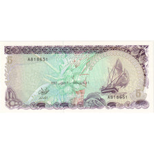 Maldives, 5 Rufiyaa, 1990, 1990-07-26, KM:16, UNC(65-70)