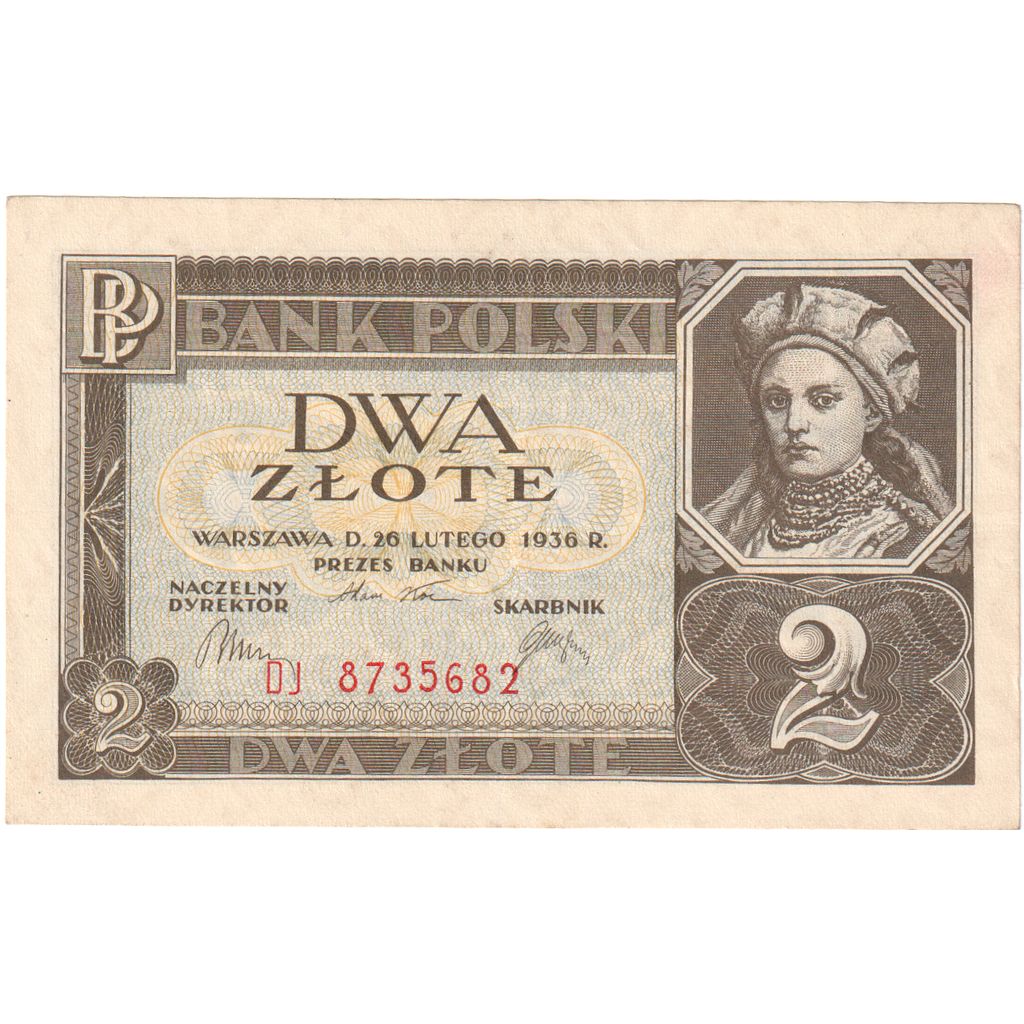 Poland, 2 Zlote, 1936, 1936-02-26, KM:76a, UNC(63)