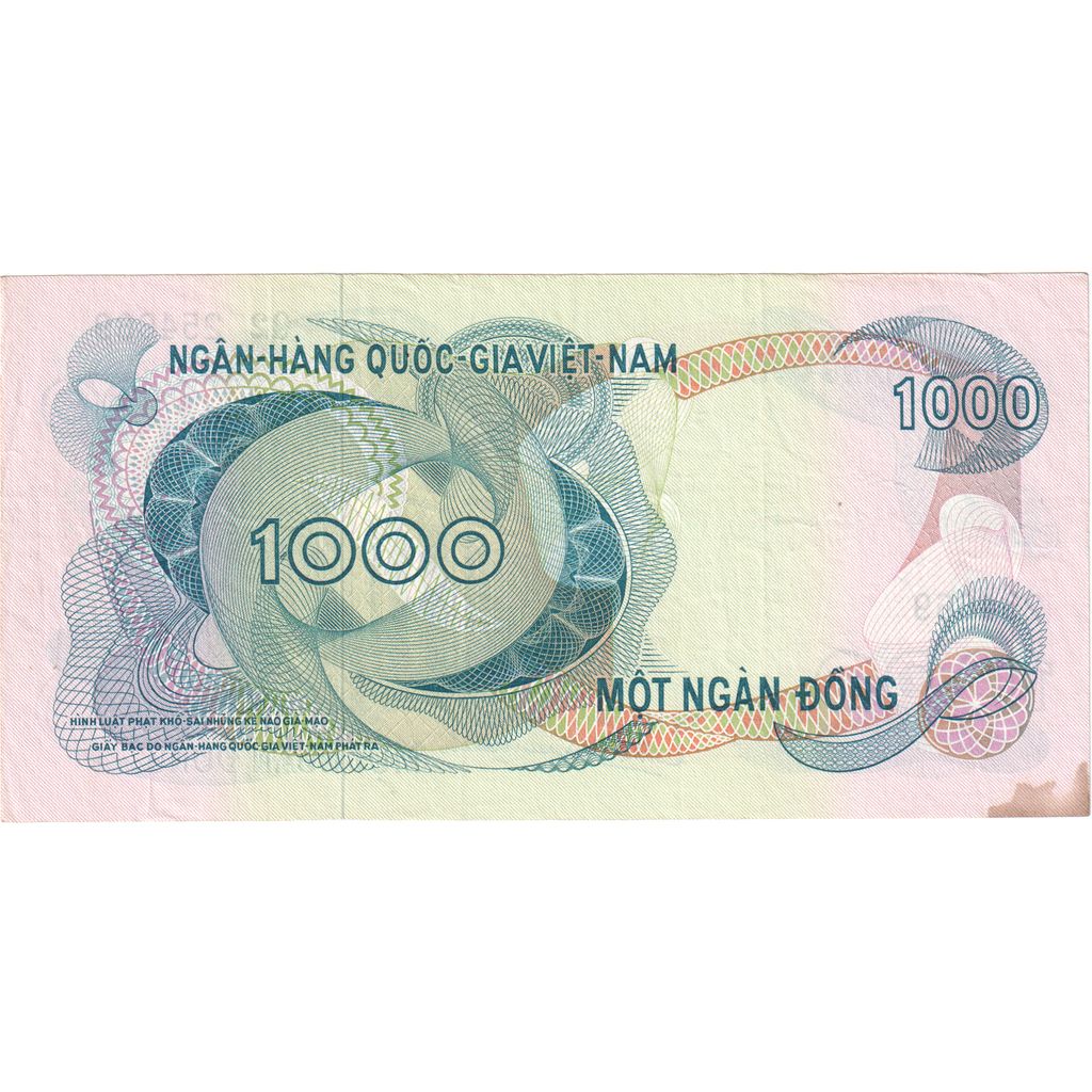 South Viet Nam, 1000 D<ox>ng, Undated (1971), KM:29a, AU(55-58)