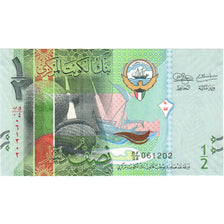 1/2 Dinar, Kuwait, KM:30a, UNC