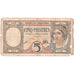 FRENCH INDO-CHINA, 5 Piastres, KM:49b, VG(8-10)