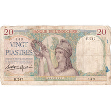 Banconote, INDOCINA FRANCESE, 20 Piastres, KM:56b, B+