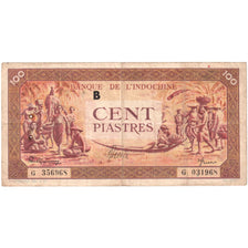FRENCH INDO-CHINA, 100 Piastres, KM:67, VF(30-35)