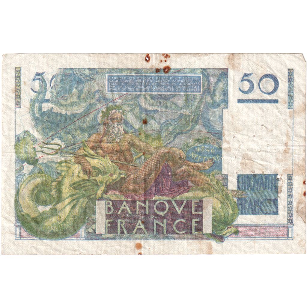 Francia, 50 Francs, Le Verrier, 1949-02-17, C.11973075, MB+