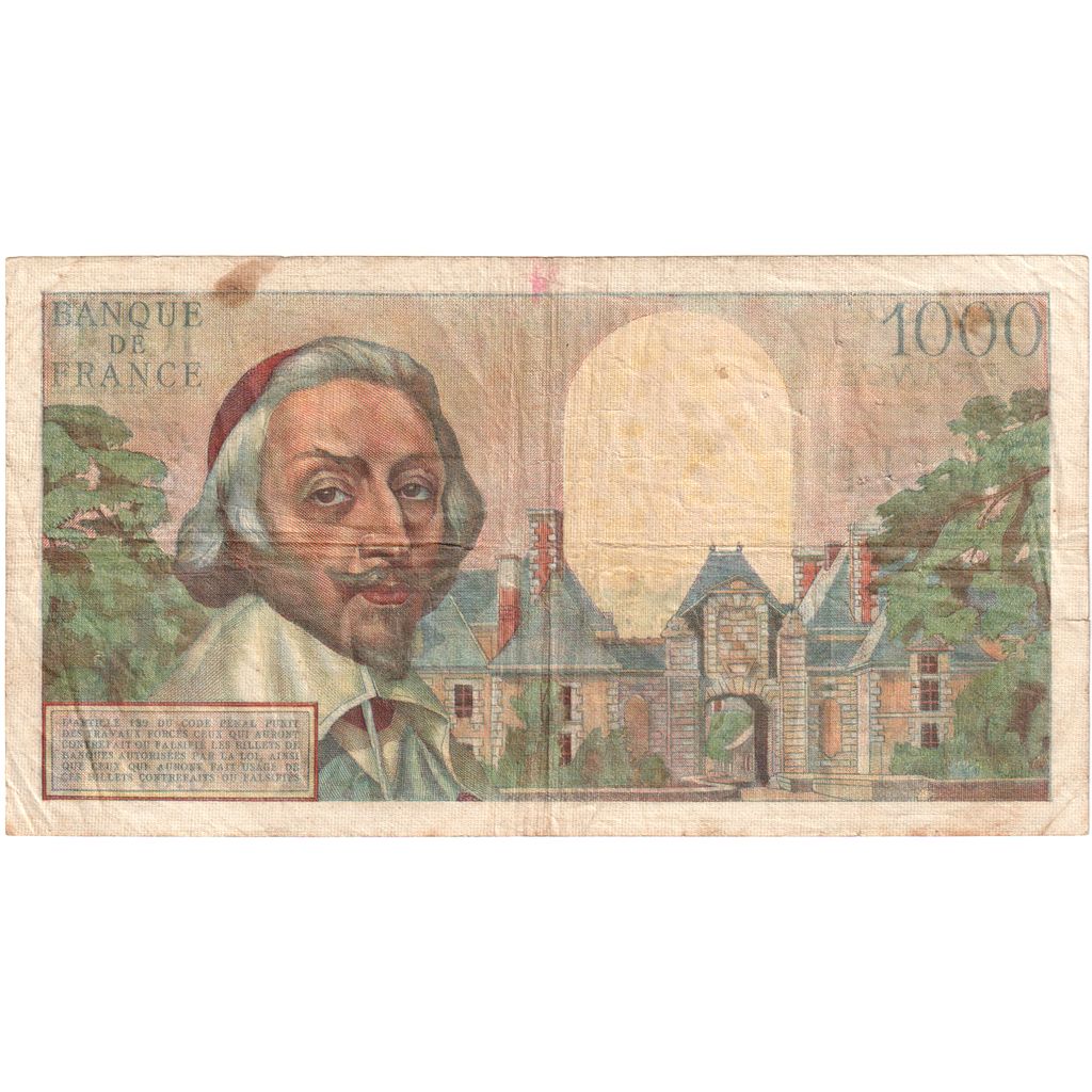 France, 1000 Francs, Richelieu, 1954-10-07, G.6743165, TB