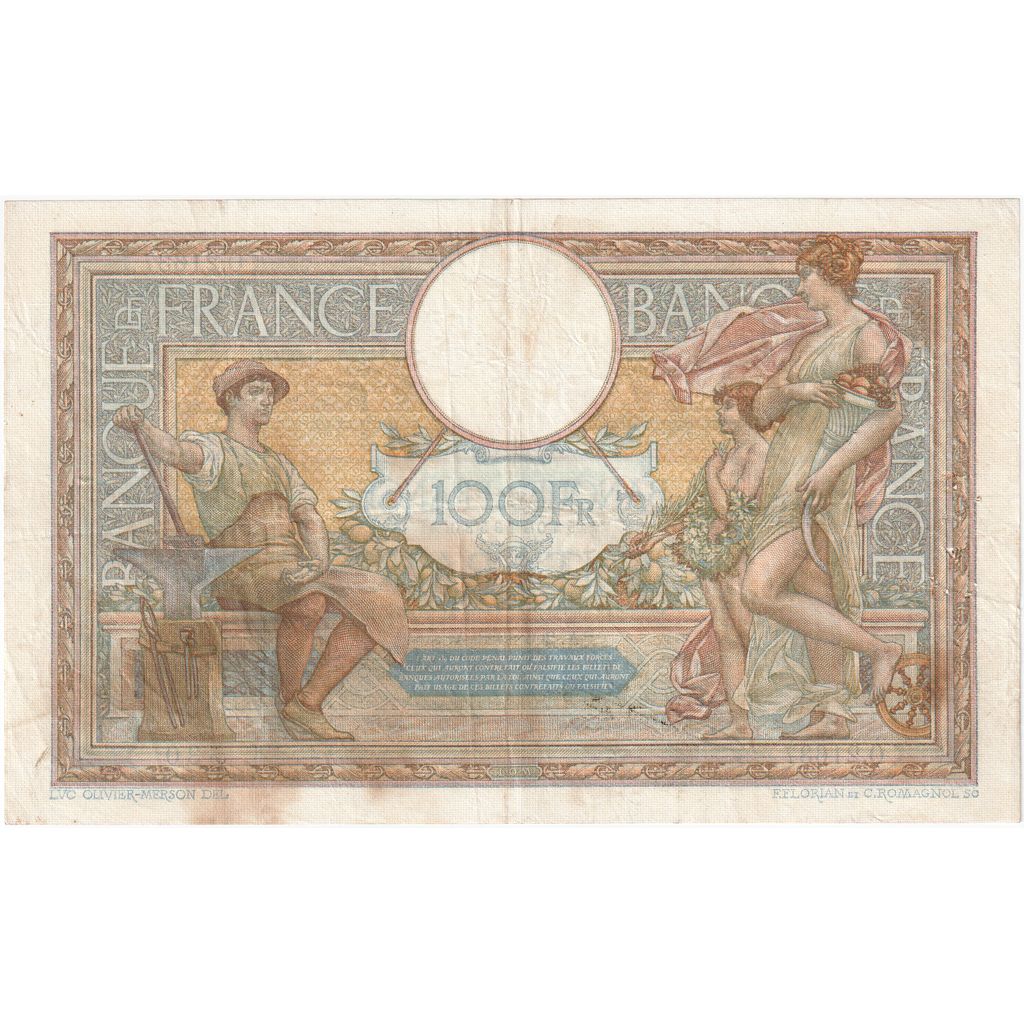 Francja, 100 Francs, Luc Olivier Merson, 1928-06-02, O.21637530, EF(40-45)
