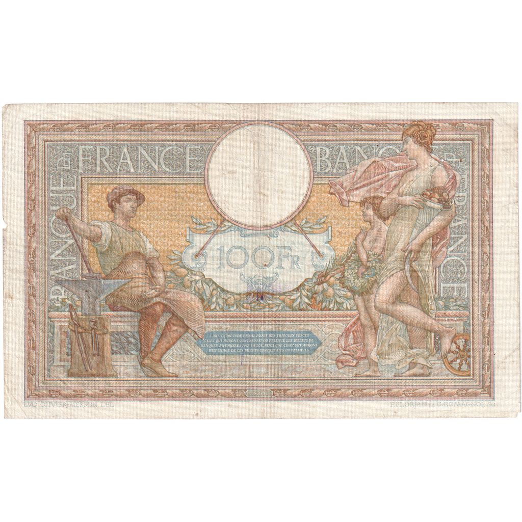 Frankrijk, 100 Francs, Luc Olivier Merson, 1928-08-31, S.22542650, TB+