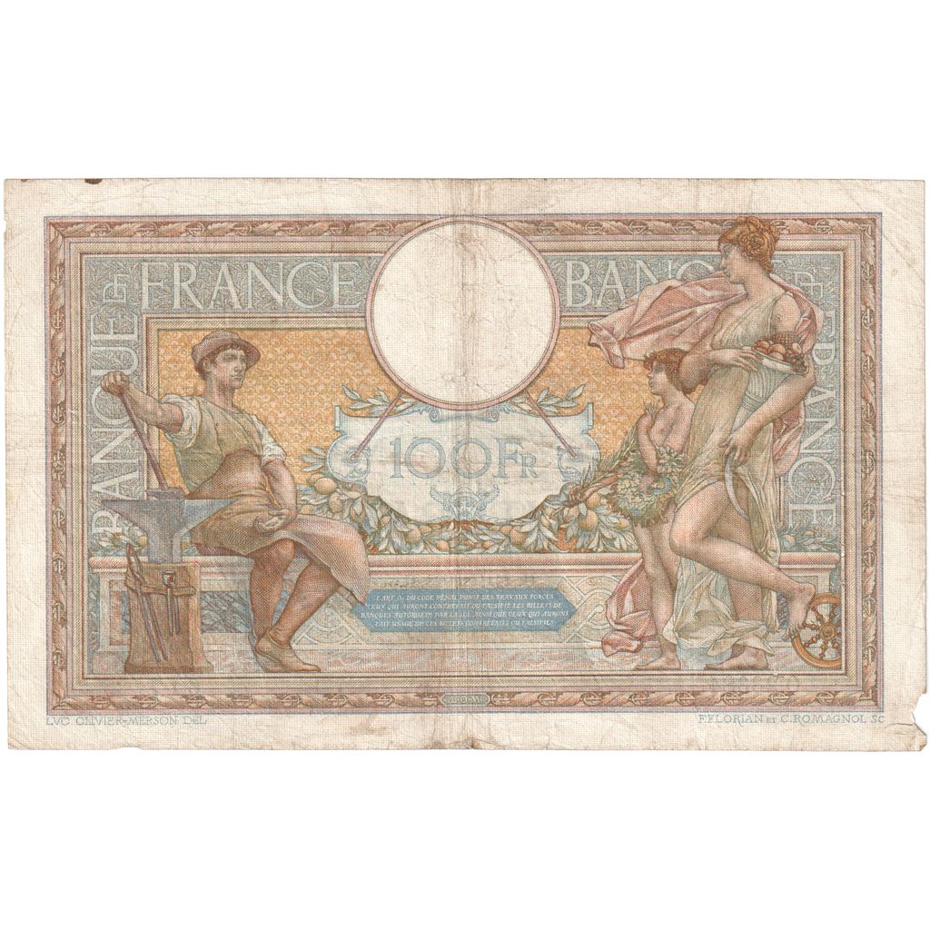 France, 100 Francs, Luc Olivier Merson, 1928-11-22, O.23384617, TB