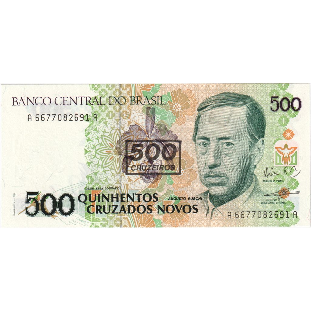 Brasile, 500 Cruzeiros on 500 Cruzados Novos, FDS