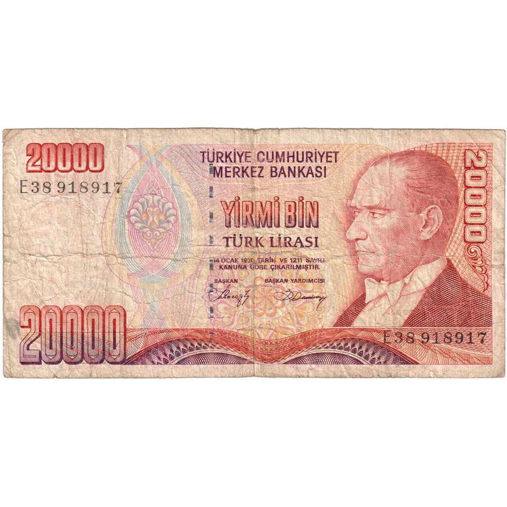 Turkije, 20,000 Lira, TB