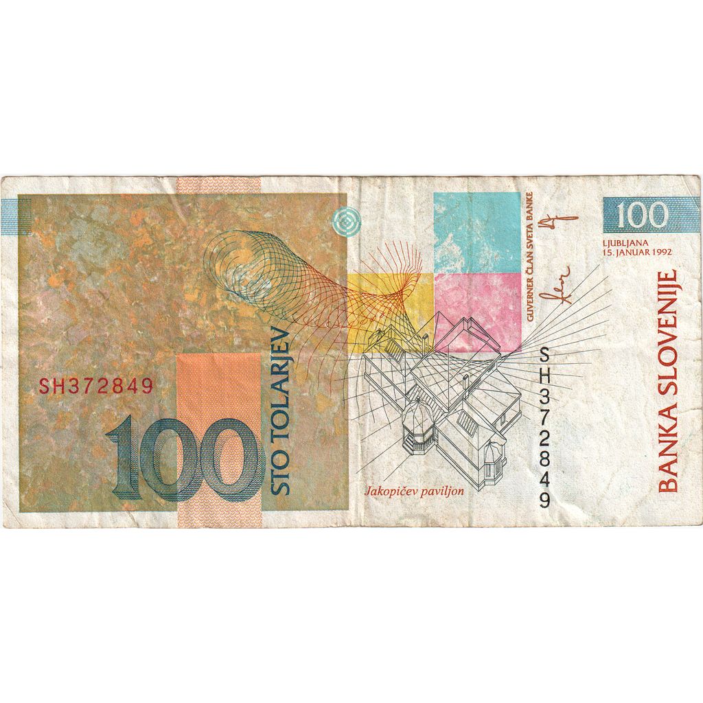 Slovenia, 100 Tolarjev, 1992-01-15, MB